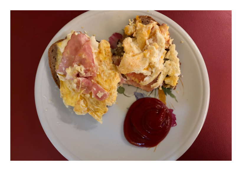 Eierspeisbrot mit Schinken